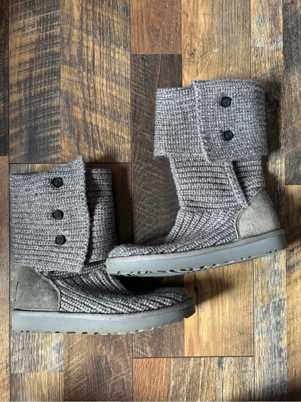 UGG Classic Cardy Knit Fold-Over Booties